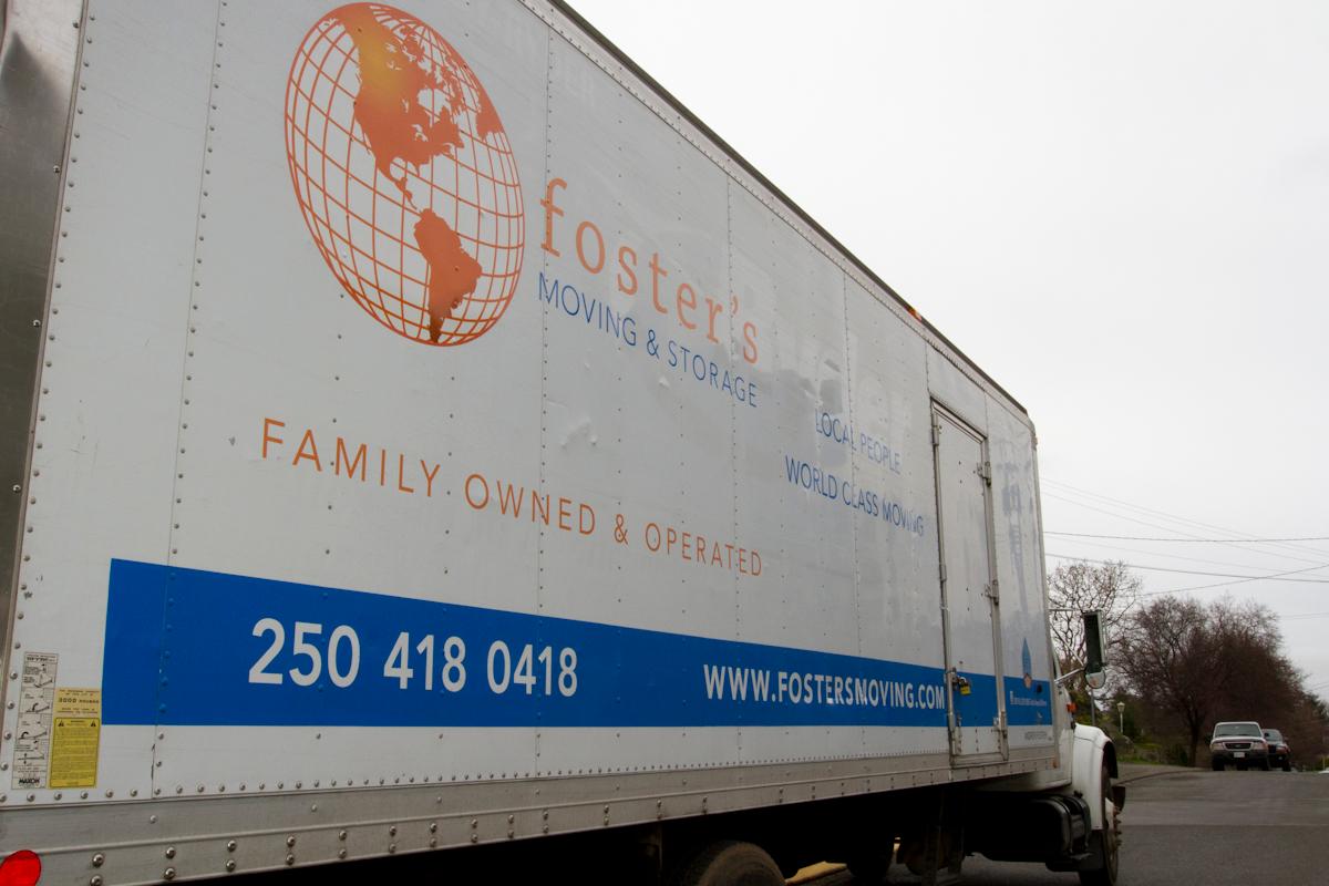Foster's Moving & Storage truck for inter-provincial moves